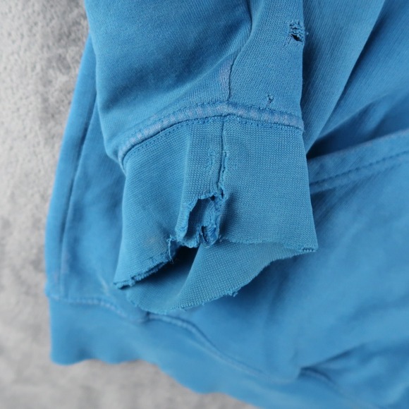Vintage Y2K Nike Gray Tag Blue Hoodie Size L Large Mini Swoosh Thrashed - Picture 9 of 16